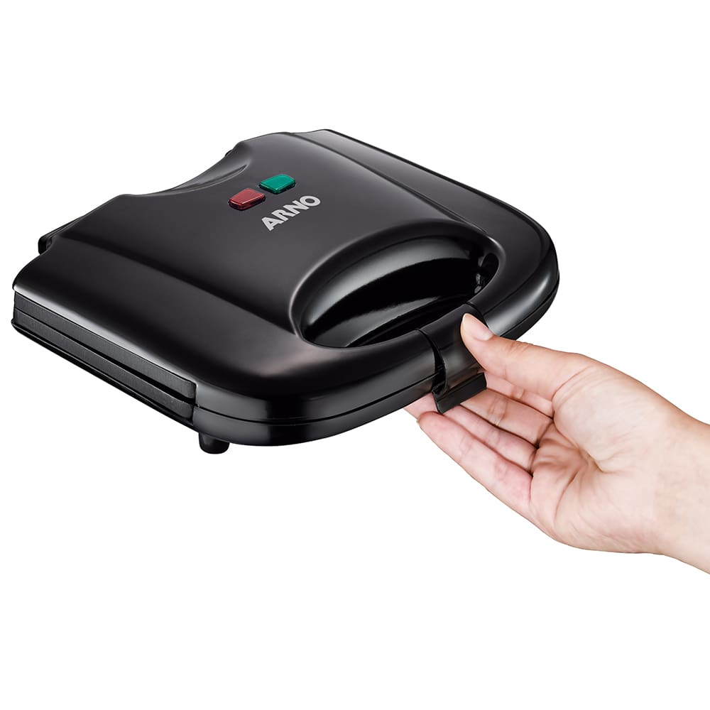 Sanduicheira Arno SACB Compacta com Placas Antiaderente - Preta - 220V - 2