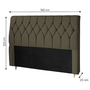 Cabeceira para Cama Queen Size Dobue Palladium - Castor - 3