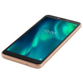 Smartphone Multilaser F P9131 Dourado com 32GB, 1GB de RAM, Tela 5.5”, Android 9, Dual Chip, Câmera 5MP, 3G, Sensor de Digitais e Processador Quad cor