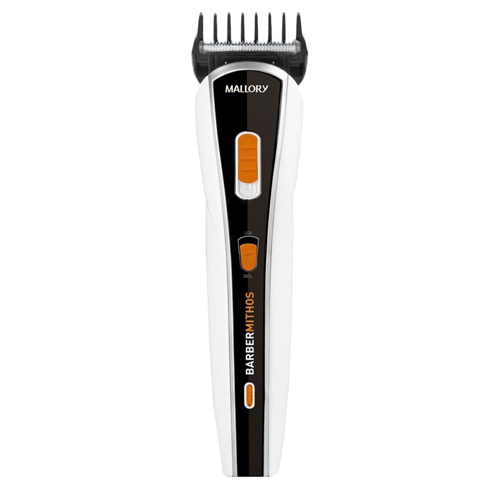 Aparador de Pelos Mallory Mithos Barber 9 em 1 Preto/branco - Bivolt - 1