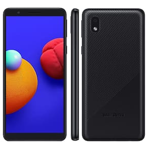 Smartphone Samsung Galaxy A01 Core Preto 32GB, Tela Infinita de 5.3”, Câmera Traseira 8MP, Android GO 10.0, Dual Chip e Processador Quad-Core