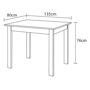 Mesa de Jantar Retangular Aço Nobre Júlia Plus com 135cm de Largura