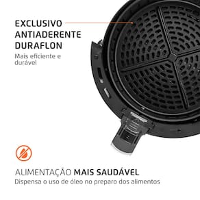 Fritadeira Elétrica Sem Óleo Air Fryer Mondial AF-30 Family Inox IV 3,5l – Preta
