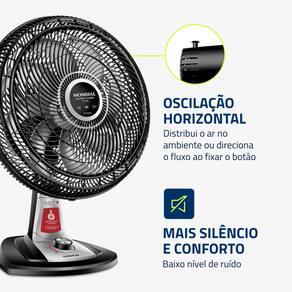 Ventilador de Mesa Mondial VTX-40-8P 40cm com Função Repelente Líquido - Preto