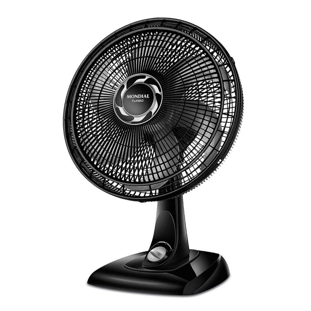 Ventilador de Mesa Mondial Turbo VT-40-B com 3 Velocidades, 40cm, 6 Pás - Preto - 220V