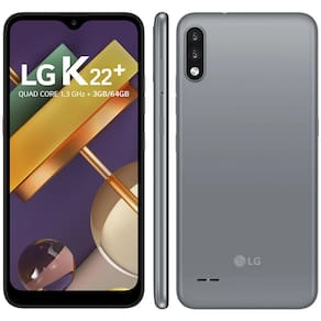 Smartphone LG K22+ Titan - Câmera Dupla (13MP + 2MP)