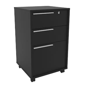 Gaveteiro Politorno Maia com 3 Gavetas e Chave - Preto - 3