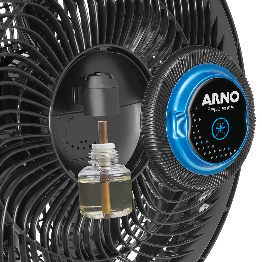 Ventilador de Mesa Arno Ultra Silence Force Repelente VD55 40cm, 6 Pás, 3 Velocidades - Preto - 220V - 3