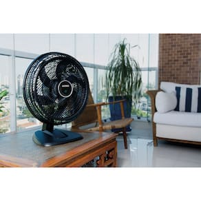 Ventilador de Mesa Arno Ultra Silence Force VD50 com 3 Velocidades, 50cm, 6 Pás - Preto