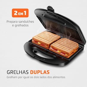 Sanduicheira Mondial Master Grill S-20 - Preto/Inox - 220V - 1
