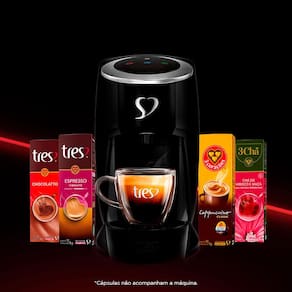 Cafeteira Espresso TRES Touch Automática Multibebidas - Preta