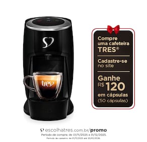 Cafeteira Espresso TRES Touch Automática Multibebidas - Preta - 220V - 1