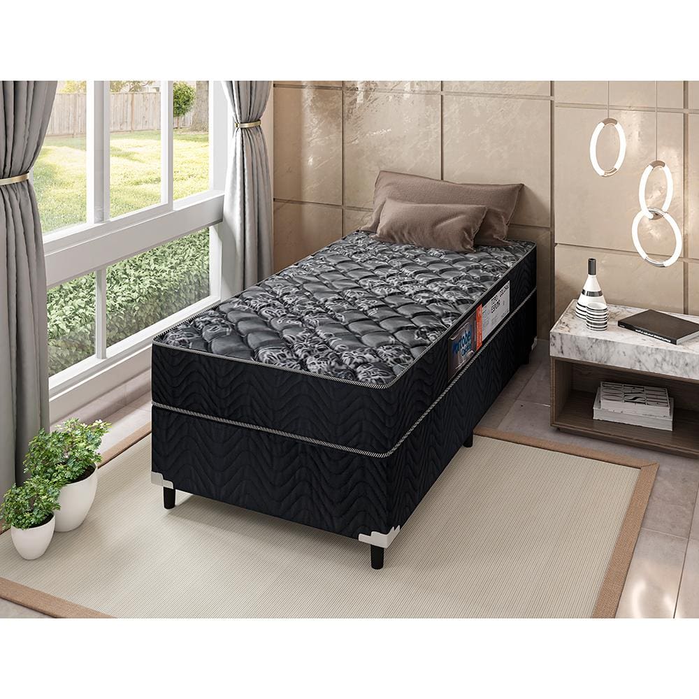 Colchão Solteiro Portobel Diplomata Light Espuma D26 14 x 88 x 188 cm – Preto - 1