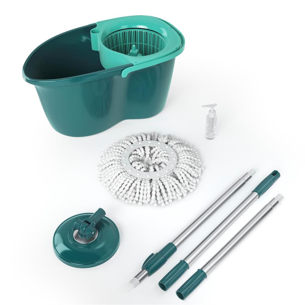 Mop Giratório Odyssey Fit com Balde 8L e Cabo Telescópico – Verde Esmeralda - 1