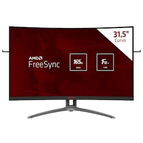 Monitor Gamer Curvo 31,5" AOC Agon AG323FCXE Tela Widescreen, Full HD,165Hz, 1ms e AMD FreeSync Premium - Preto