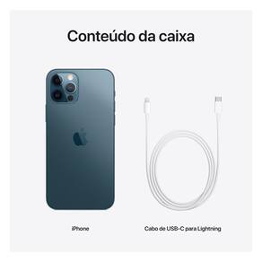 iPhone 12 Pro Apple 256GB Azul-Pacífico Tela de 6,1”, Câmera Tripla de 12MP, iOS