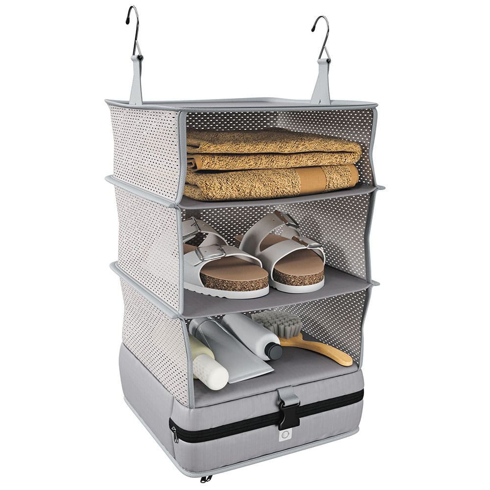 Organizador para Viagem Quadrado Euro Home em Poliéster e Aço - Cinza - 1