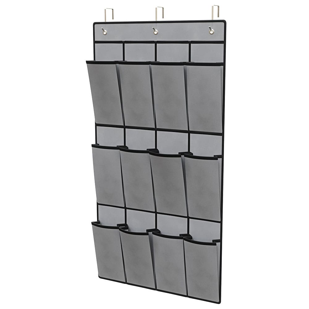 Sapateira Pendurável Euro Home para 12 Pares em TNT, Papelão e Aço – Cinza - 1