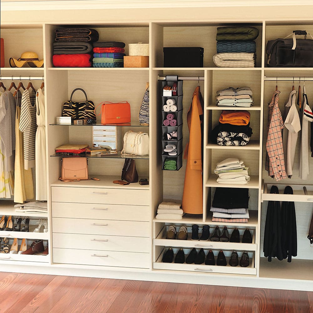 Prateleira Pequena Euro Home com 6 Divisórias em TNT e Papelão – Cinza - 2