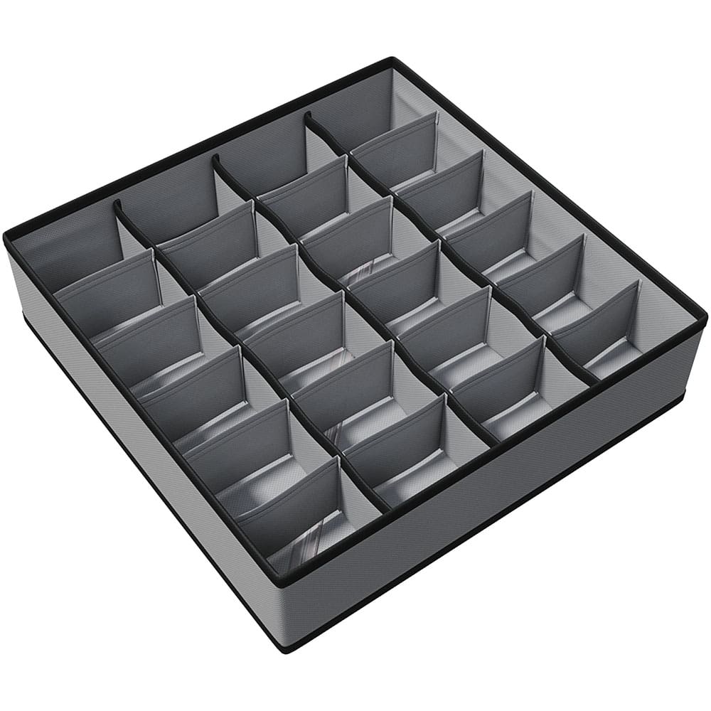 Organizador para Peças Íntimas Euro Home com 24 Divisórias em TNT e Papelão – Cinza - 1