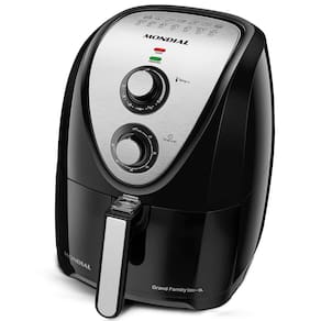 Fritadeira Elétrica Sem Óleo Mondial AFN-50 Grand Family Inox 5L - Preta