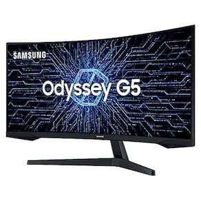 Monitor Gamer Curvo Samsung Odyssey 34", WQHD, 165Hz, 1ms, Tela Ultrawide, HDMI, Display Port, Freesync Premium, Preto, Série G5 - 2