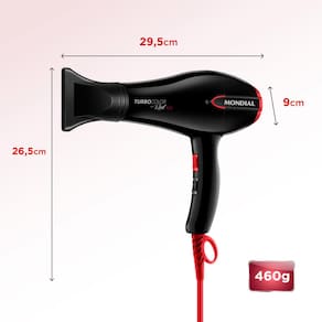 Secador de Cabelos Mondial Turbo Color Red SC-41 com Tourmaline Íon 1900W