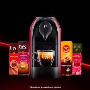 Cafeteira Espresso TRES Passione Multibebidas - Vermelha