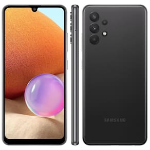 Smartphone Samsung Galaxy A32 Preto 128GB, 4GB RAM, Tela Infinita de 6.4", Câmera Traseira Quádrupla, Bateria de 5000mAh, Dual Chip e Octa Core
