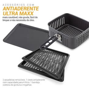 Fritadeira Elétrica Sem Óleo Air Fry Philco Oven PFR2200P 12L - Preta