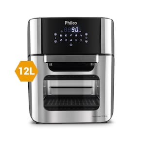 Fritadeira Elétrica Sem Óleo Air Fry Philco Oven PFR2200P 12L - Preta