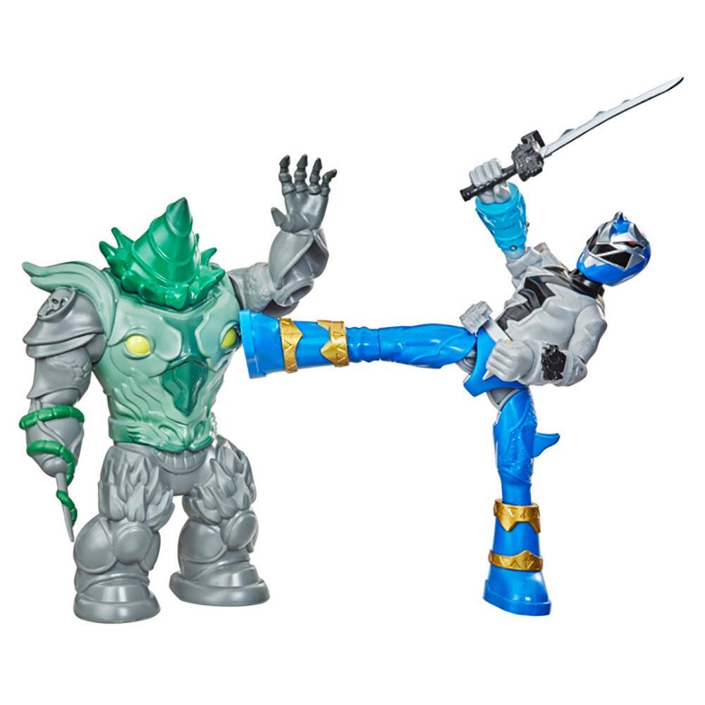 Bonecos Power Rangers Dino Fury Battle Attackers Ranger Azul x