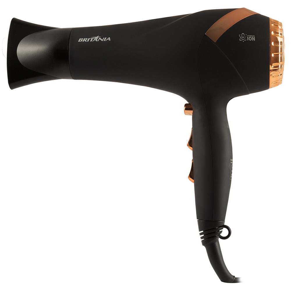 Secador de Cabelos Britânia Gold Tourmaline Íon BSC3200 2000W - Preto - 220v - 1