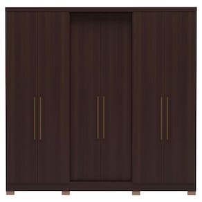 Guarda-Roupa Casal Bartira Napoli UP com 234,5cm de Largura, 6 Portas, 4 Gavetas e 4 Prateleiras