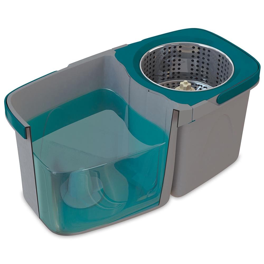 Mop Giratório Duas Águas Fit Flashlimp MOP7504 - Cinza/Verde Esmeralda - 2