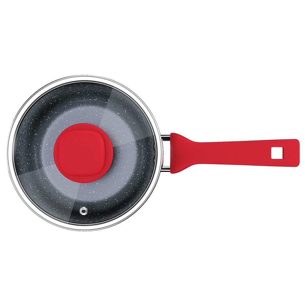 Panela Euro Home Colorstone Antiaderente 5 Camadas Vermelha – 2,2 L - 1