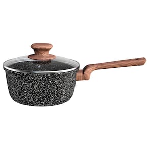 Panela Euro Home Colorstone Antiaderente 5 Camadas Preta – 2,2 L