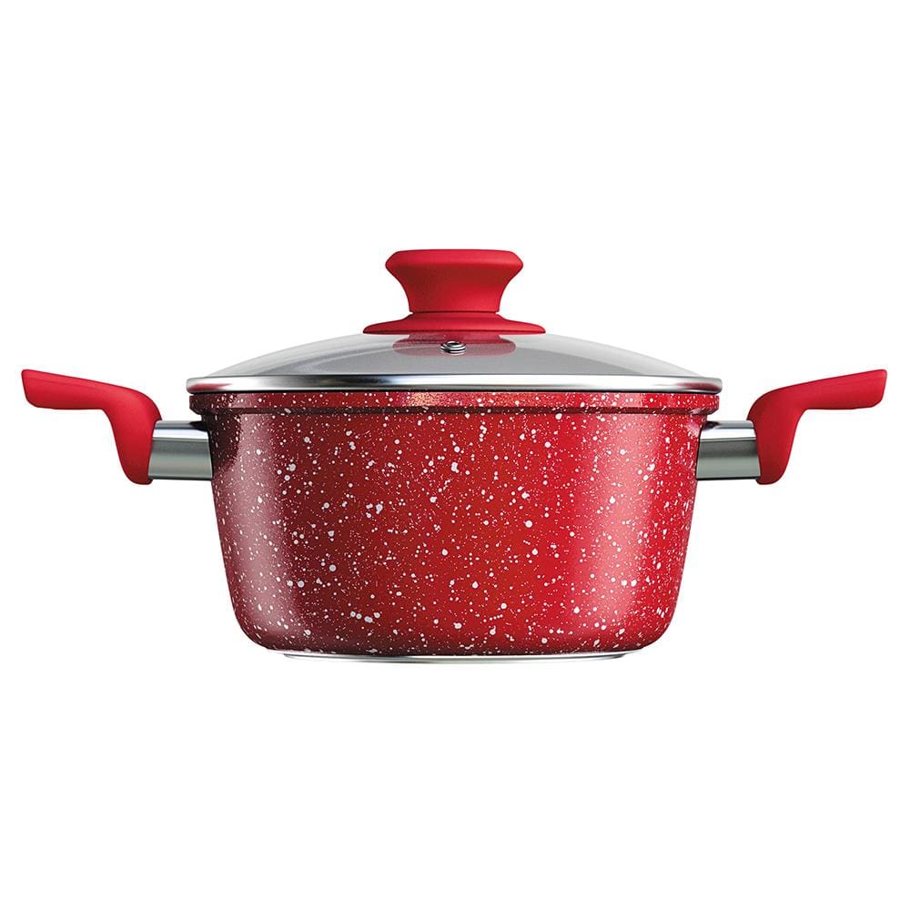 Caçarola Euro Home Colorstone Antiaderente 5 Camadas Vermelha – 3 L - 1