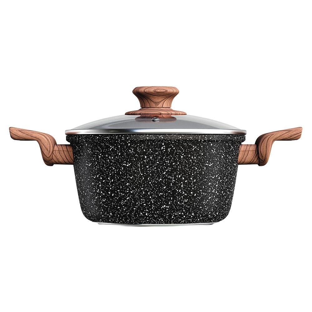 Caçarola Euro Home Colorstone Antiaderente 5 Camadas Preta – 3 L - 1