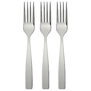 Conjunto de Garfos para Sobremesa Euro Home Lisos Inox - 3 Peças