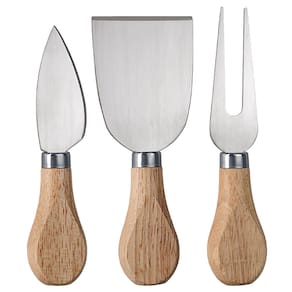Conjunto para Queijo Euro Home Inox/Madeira - 3 Peças