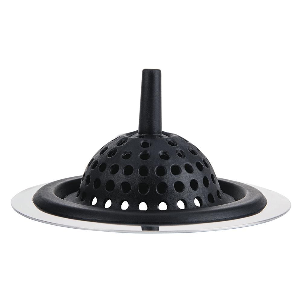 Ralo para Pia Euro Home em Silicone e Aço Inox - Preto - 1