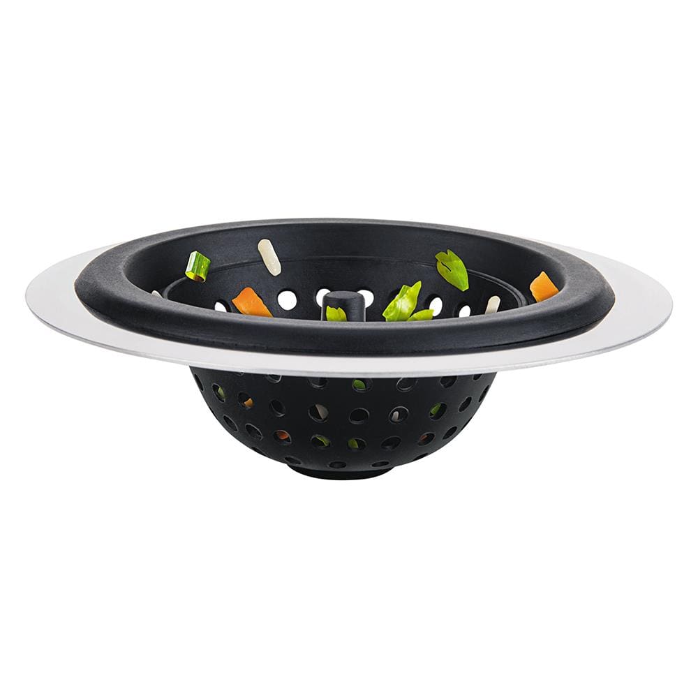 Ralo para Pia Euro Home em Silicone e Aço Inox - Preto - 2