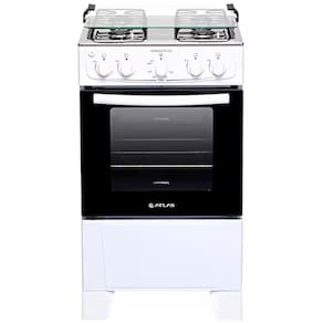 Fogão Atlas 4 Bocas Mônaco Plus Mesa de Inox Acendimento Automático Branco Bivolt