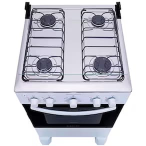 Fogão Atlas 4 Bocas Mônaco Plus Mesa de Inox Acendimento Automático Branco Bivolt