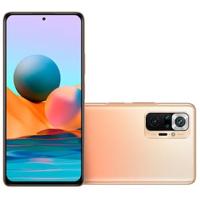 Smartphone Xiaomi Redmi Note 10 Pro Bronze 128GB, 6GB de RAM, Tela de 6.67”, Câmera Traseira Quádrupla, Android 11 e Processador Octa Core