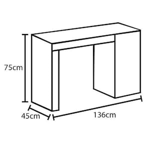 Escrivaninha Mobler Crystal com Penteadeira