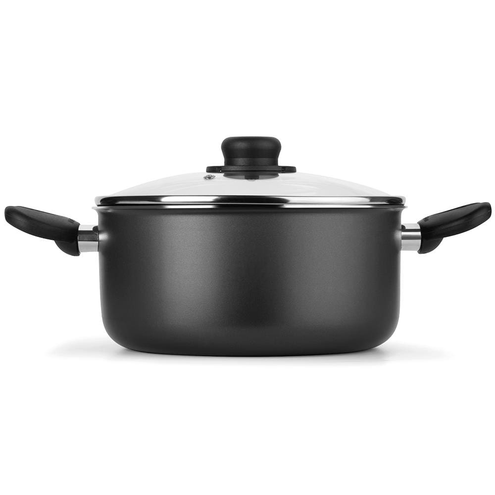 Caçarola Multiflon Gourmet em Alumínio com Revestimento Antiaderente 7 Camadas, Tampa de Vidro com Saída de Vapor e Alças em Baquelite Grafite - 26 cm - CACAROLA 26 GOURMET TP DE VIDRO MULTIFLON - 1