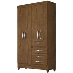 Guarda-Roupa Solteiro Moval Sobral com 4 Portas, 4 Gavetas e 110 cm de Largura