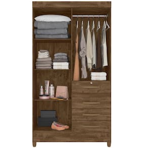 Guarda-Roupa Solteiro Moval Sobral com 4 Portas, 4 Gavetas e 110 cm de Largura